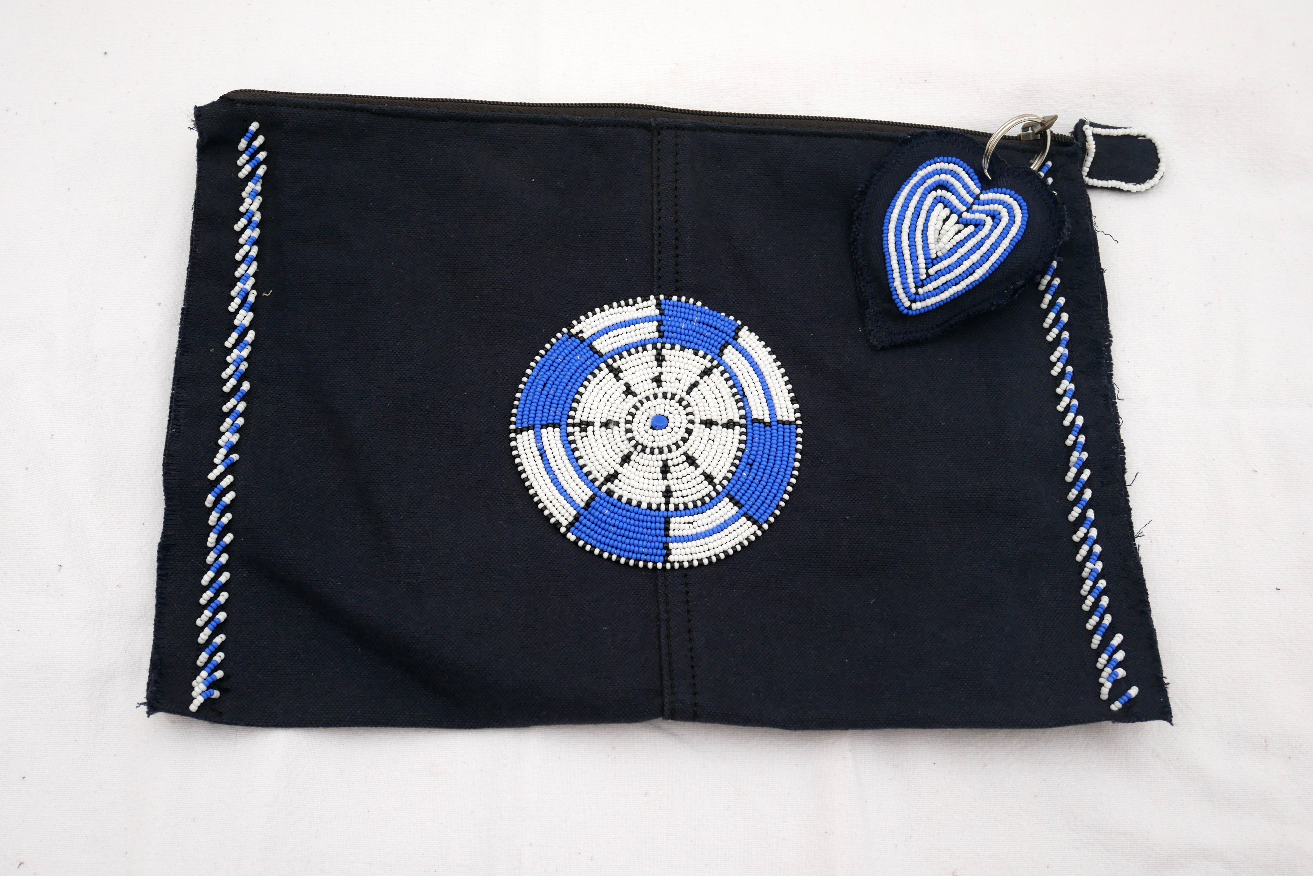 Ipad Canvas bag - navy blue-03