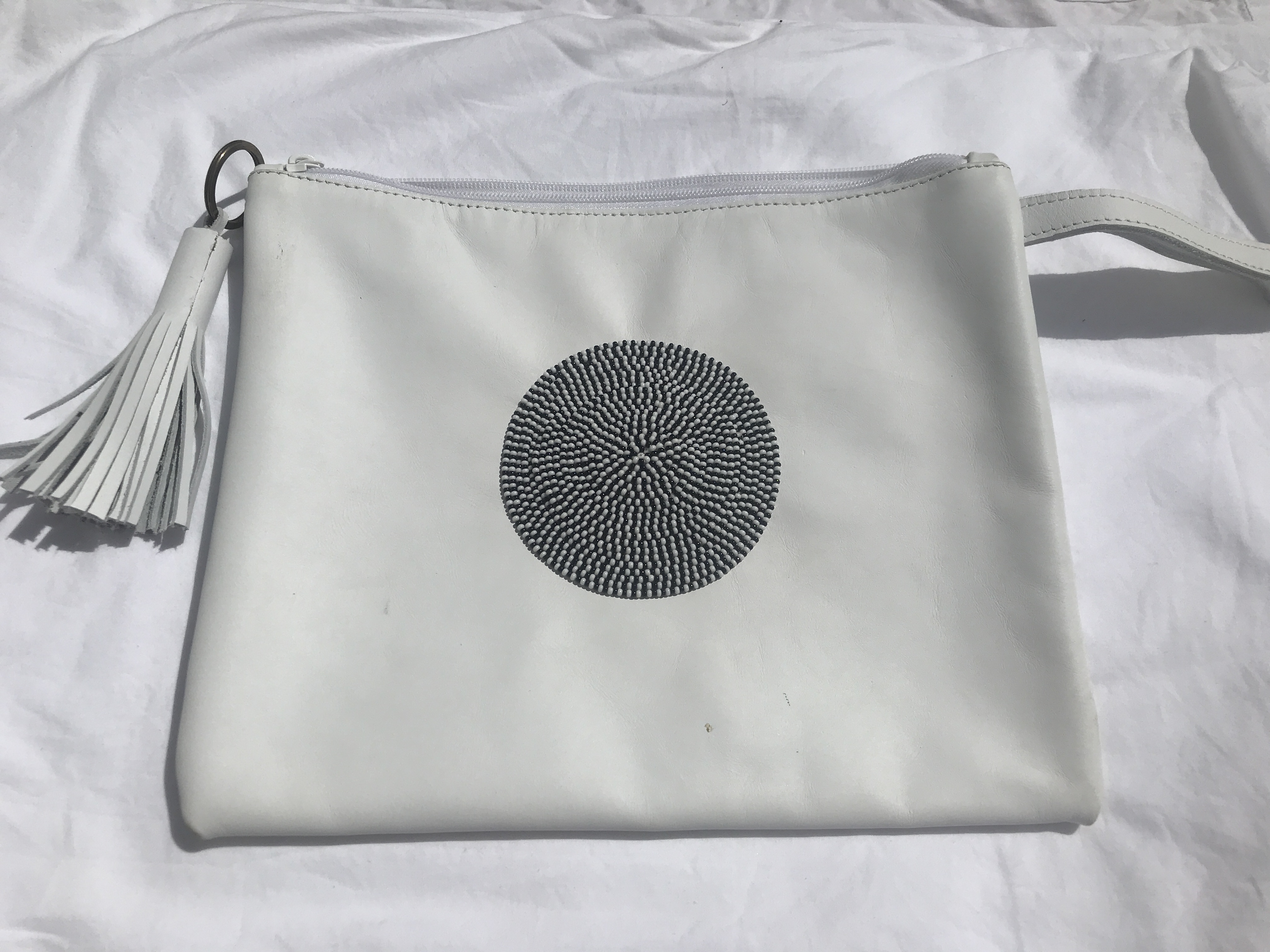 Ipad Leather bag -white