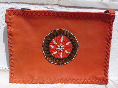Ipad Leather bag - red