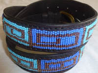 Handmade Leather belt - Jap blue